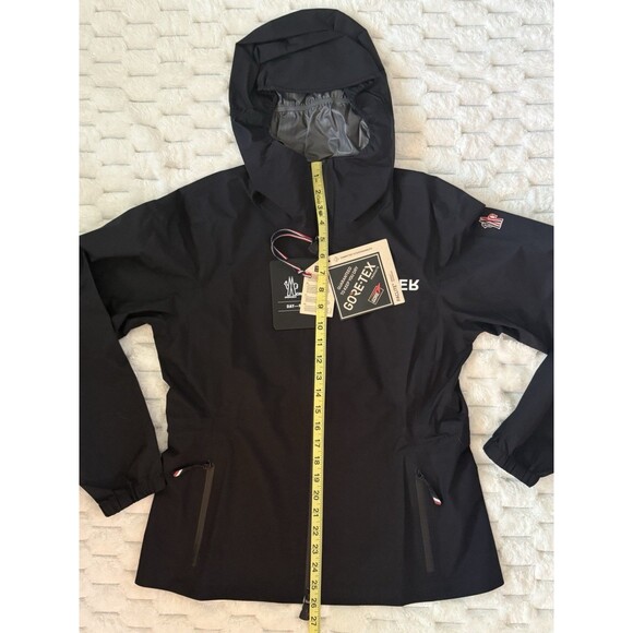 Moncler Grenoble Valles Jacket Women’s Size 2 US 6 Black GORE-TEX Hooded NWT - Picture 7 of 11
